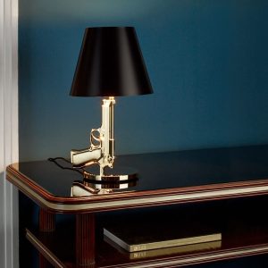 Gun Bedside Table Light Gun Golden FLOS