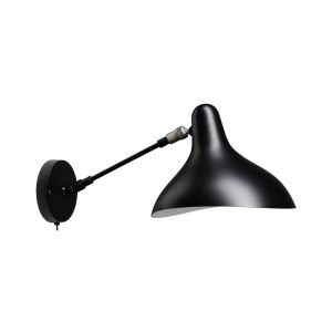 Mantis Wall/Ceiling Light Satin Black with Switch DCW EDITIONS