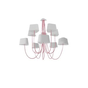 Petit Nuage Chandelier 10 White Diffusing DESIGNHEURE