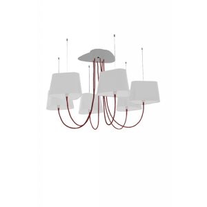 Petit Nuage Chandelier 6 White Diffusing DESIGNHEURE