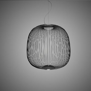 Spokes 2 Pendant Light LED Ø52cm Graphite Variable FOSCARINI