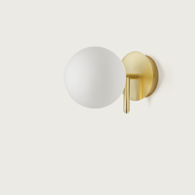 Atom Wall/Ceiling Light Brass Matte Opal AROMAS DEL CAMPO