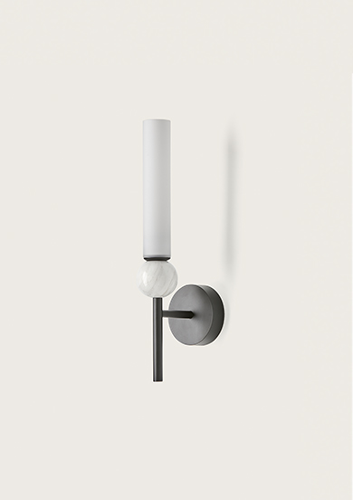 Delie Wall Lamp Matte Black and White Marble AROMAS DEL CAMPO
