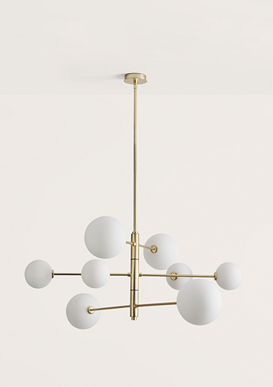Atom Pendant Matte Brass/Opal AROMAS DEL CAMPO