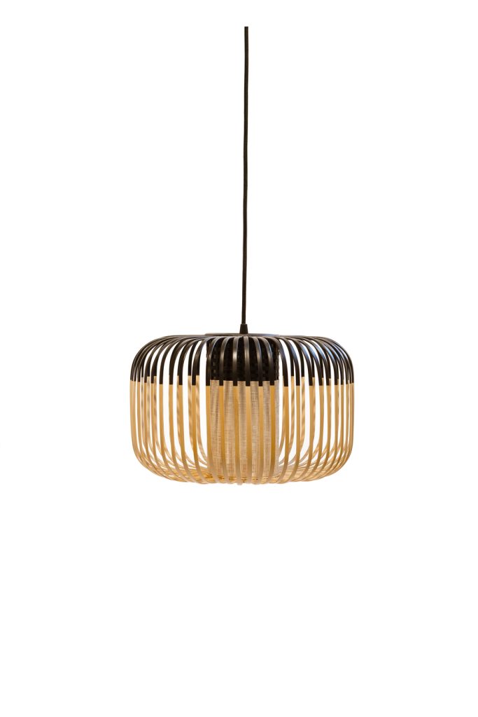 Bamboo Pendant Light H23 Black FORESTIER