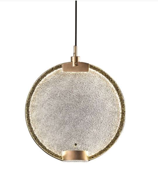 Horo S1 Suspension Brushed Brass & Smokey glass MASIERO