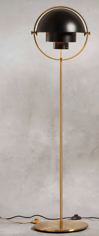 Multi Lite Floor Lamp - Brass Soft Black Semi Matt - GUBI
