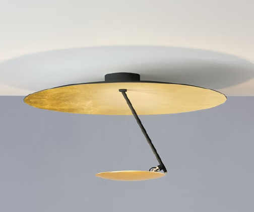 Lederam C180 black/gold/black Ø 80 cm - Catellani & Smith