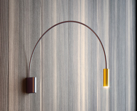 Volta wall light - Black body Gold head - ESTILUZ
