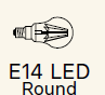 E14 LED Round Vintage for Ballet composition ALTURO ALVAREZ