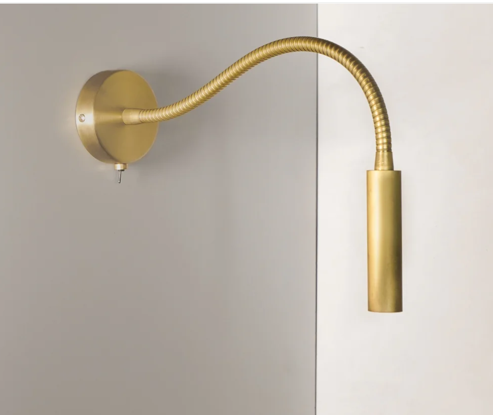 Book Flexo + toggle switch - Brushed Brass - CONTAIN