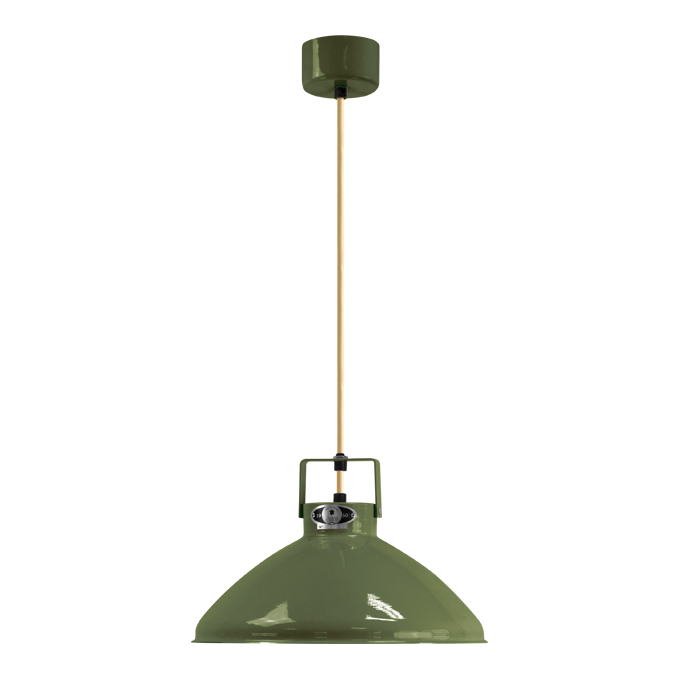 Beaumont Pendant Light Ø30cm Olive Green Interior Finish/or Cordon JIELDE