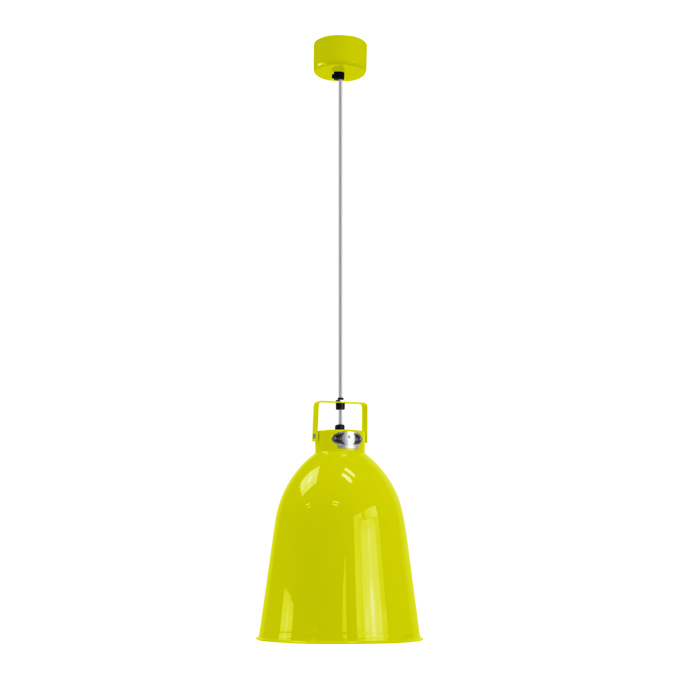 Clément Pendant Light Ø24cm Sulfur Yellow Interior Finish/White Cordon JIELDE