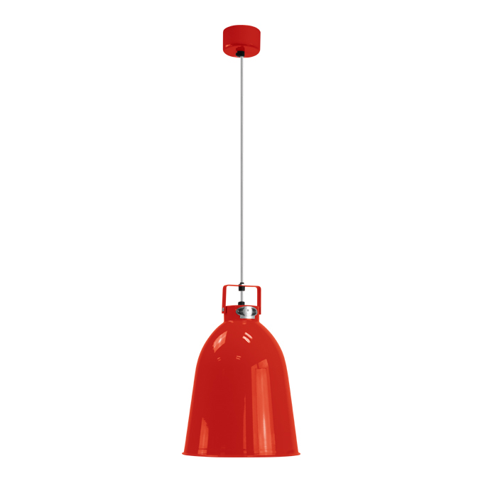 Clément Pendant Light Ø24cm Red Interior Finish/White Cordon JIELDE