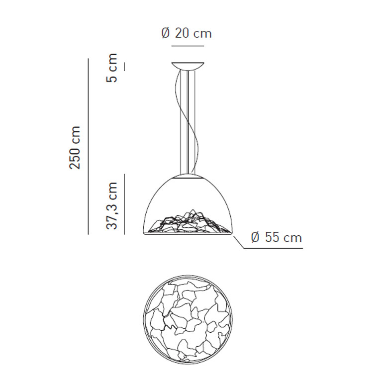 Mountain View Pendant LED Cristal/or AXO LIGHT