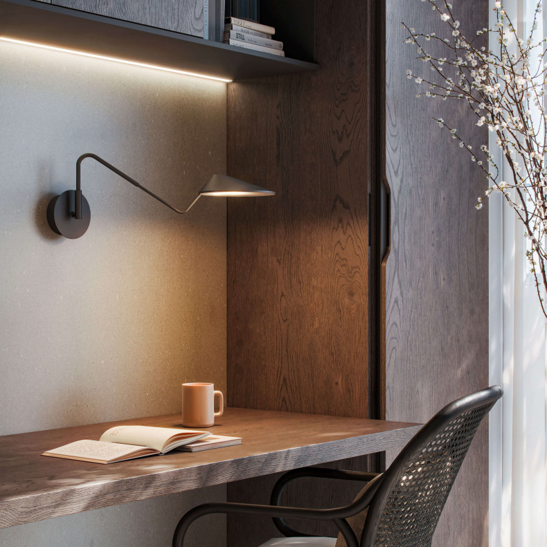 Nón Lá A/03 - Textured Black - triac dimming - BOVER