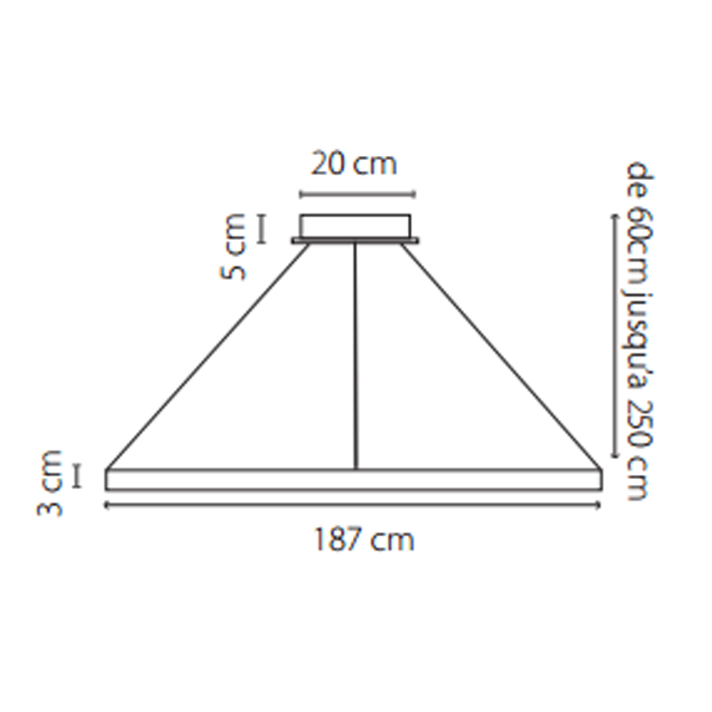 Omega 200 Pendant Light Black LEDEUN - Image 3