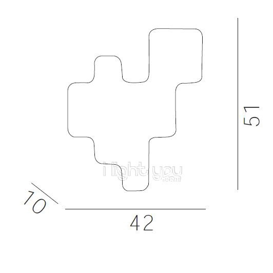Pixel Wall/Ceiling Light KUNDALINI - Image 2