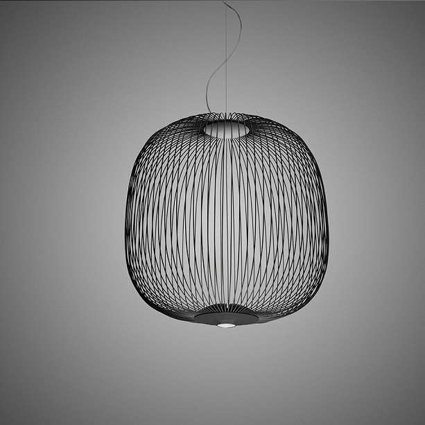 Spokes 2 Pendant Light LED Ø52cm Graphite Variable FOSCARINI