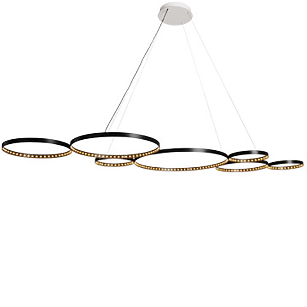 Ultra 8 Pendant Light Black LEDEUN